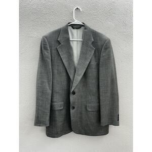 Executive Collection Mens Blazer Size 40R Gray Wool Silk Blend Sports Coat